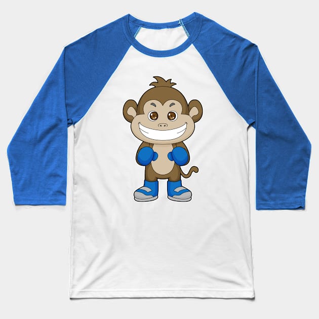 Monkey Boxing Boxer Boxing gloves Baseball T-Shirt by Markus Schnabel